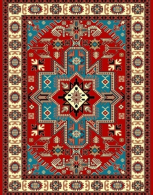 Machine made carpet, tribal pattern, code AB078,