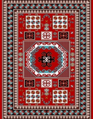 Machine made carpet, tribal pattern, code AB081