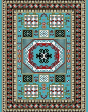 Machine made carpet, tribal pattern, code AB081