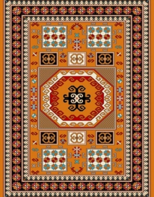 Machine made carpet, tribal pattern, code AB081