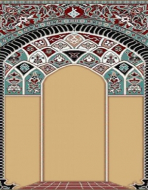 prayer carpet, Afagh pattern, cream