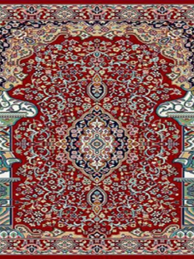 prayer carpet, Hosna pattern, red