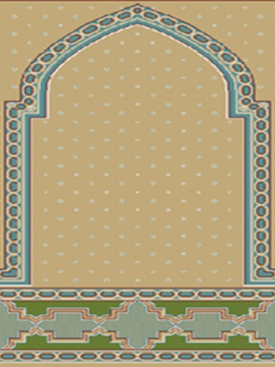 prayer carpet, Roya pattern, green