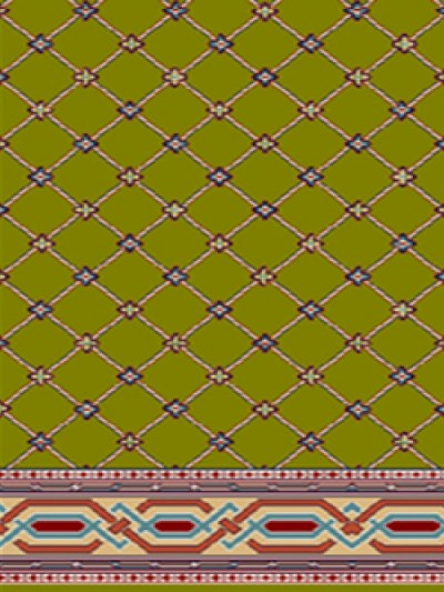 prayer carpet, Sahar pattern, green