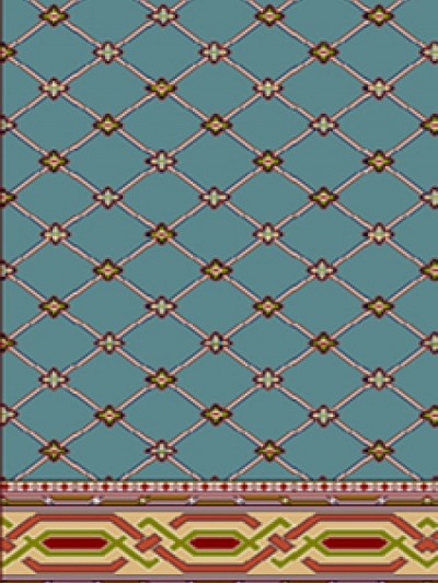 prayer carpet, Sahar pattern, blue