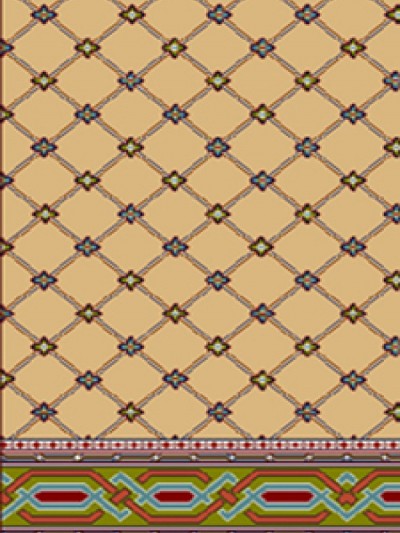 prayer carpet, Sahar pattern, cream