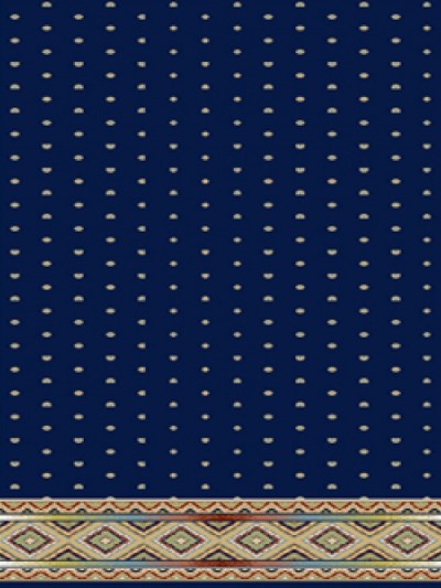 prayer carpet, Sahel pattern, navy blue