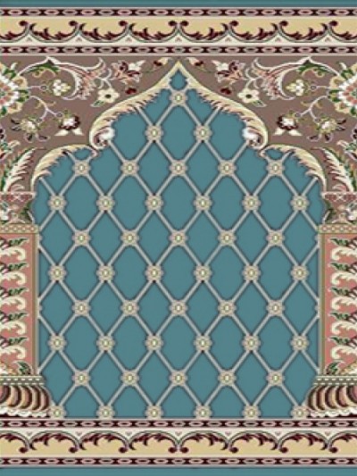 prayer carpet, Soraya pattern, blue